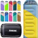 Camping Sleeping Bag, 32℉ Sleeping Bags for Adults Kids Teens Cold Weather Warm Sleeping Bag Winter for 3-4 Season Camping, Camping Gear Equipment, Traveling, and Outdoors Purple L