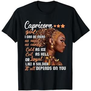 Birthday Gift Capricorn Girl December or January Women T-Shirt M