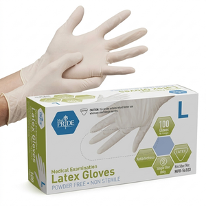 MED PRIDE Medical Exam Latex Gloves| 5 mil Thick, Large 10 Box of 100 Gloves Powder-Free, Mfg Date: 11/05/2024