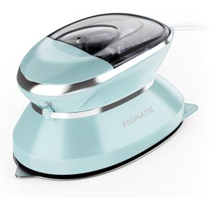PIOMATIC Travel Iron Mini with Steam for Clothes with Dual Voltage, Portable Mini Ironing Machine with Non-Stick Soleplate, Small Iron for Sewing, Quilting and Handcraft