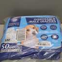 American Kennel Club Male Dog Wrap, Disposable Diapers with Wetness Indicator, Small, 50 Count