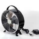 6 Inch Retro Drum Fan Black