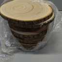 WOPPLXY 10 Pcs Large Unfinished Wood Slices for Centerpieces, 8-9 Inches Wood Rounds for Tables Decor Round Wooden Discs, Wooden Slices Rustic Wood Slabs for DIY Crafts, Wedding,Christmas,Table Decor