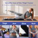 Thigh Trainer, 360Adjustable Pelvic Floor Muscle Trainer with LED Display, Inner Thigh Exerciser with 20LB Resistance Band for Women, Home Fitness Equipment for Hip, Leg, Arm