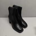 Steve Madden Women's Deegan Fashion Lug Sole Knee High Leather Heeled Boot, 9.5, Black