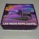 segrass 100ft LED neon Lights with Remote APP Control IP65 Waterproof Flexible Neon LED Strip Lights 24v RGB LED neon Rope Lights for Bedroom Room Outdoors Decor2 Rolls of 50ft