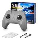 FLYDrone S8 Pro Drone Simulator Controller for FPV Beginner Pilots Training, 8 Channel Metal Joystick, Supports for DJI Virtual Flight/DRL/Uncrashed/Liftoff/DCL/VelociDrone/ Aerofly RC 10/RealFlight/Phoenix RC , Mode 2 (Grey)