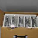 5-Pack Borosilicate Glass Containers with Tempered Lids, 35.2oz/4.4 Cup Airtight Meal Prep Set, Microwave/Freezer Safe (Gray)