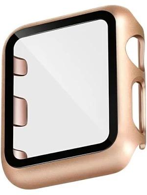 WITHit Protective Glass Cover with Integrated Bumper, Compatible with Apple Watch, 42mm (Series 1-3 only), Gold/Rose Gold – Seamless Fit, Easy Installation, Screen Protector and Bumper for Apple Watch