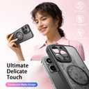 FUNMIKO for iPhone 14 Pro Case Military-Grade Protection & Wireless Charging - Trendy Floral Design for Women Girls, Non-Slip Matte Phone Cover with Shockproof Corners - Elegantly Sketched Flower