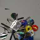 Leitee 30 Pcs Aluminum Dart Shafts for Steel Tip 50 mm 53 mm Dart Stems Accessories with 30 Rubber Rings 120 Replacement Flights and 1 Wrench for Outdoor Indoor Sports