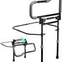 NurturaNook Bed Rails for Elderly Adults Safety, Foldable Adjustable Bed Rail & Assist Handle, Heavy-Duty Grab Bar for Seniors, Pregnant Women, Injury Recovery – Fits Twin, Full, Queen & King Beds