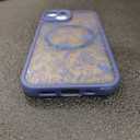 Weonmov Magnetic for iPhone 15 Case Cute Floral Butterfly, Compatible with MagSafe, Slim Translucent Matte Hard Cover, Shockproof Flowers Phone Case for Women Girls 6.1" - Blue