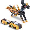 2-in-1 Transformation Dinosaur Car Toy - Magnetic Collision Robot Cars for Kids | Exciting Transforming Play for Boys & Girls | Ideal Birthday (Golden Dragon)