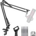 InnoGear Boom Arm Microphone Mic Stand for Blue Yeti HyperX QuadCast SoloCast Snowball Fifine Shure SM7B and other Mic, Medium (Black)