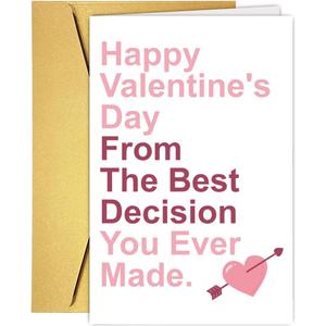 2 x Funny Valentine's Day Card For Him, Happy Valentine's Day Card Husband, Cute Valentines Day Card Gift Boyfriend, Snarky Valentine's Day Card Fiance, Valentine Day Card from Wife girlfriend Fiancee (#1)