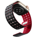 Bandletic Magnetic Watchband Compatible with Apple Watch Ultra Band Women Men, Silicone Sport Replacement Strap for iWatch 49mm(Ultra 3/2/1),46mm(11/10),45mm(9/8/7),44mm(SE3/SE2/SE/6/5/4),42mm(3/2/1)
Color: Black/Red