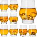 VasoArte Whiskey Glasses Set of 8, 10 OZ Crystal Old Fashioned Cocktail Glasses, Bourbon Cups, Lowball Glasses Set, Premium Scotch Glass, Clear Rum Glasses, Rock Barware for Men Gift