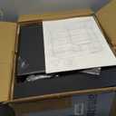 Somdot Black Nightstand with Charging Station and LED Light, Wide 5 Drawers Dresser for Bedroom with Fabric Bins and Open Shelf for Bedroom Kids Closet Dorm Guest Room, Black