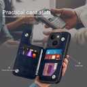 DJDUCK Designed for iPhone 15 Plus Case Wallet with Card Holder, [Magnetic Clasp Cover] [RFID Blocking Leather Protection] Shockproof Women Men Cases 6.7 Inch for Apple 15 Plus Bright Blue