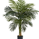 Nearly Natural 4 ft Artificial Golden Cane Palm Tree with Nursery Pot