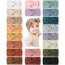 Prohouse 20PCS Baby Nylon Headbands Hairbands Hair Bow Elastics for Baby Girls Newborn Infant Toddlers Kids(Clay)