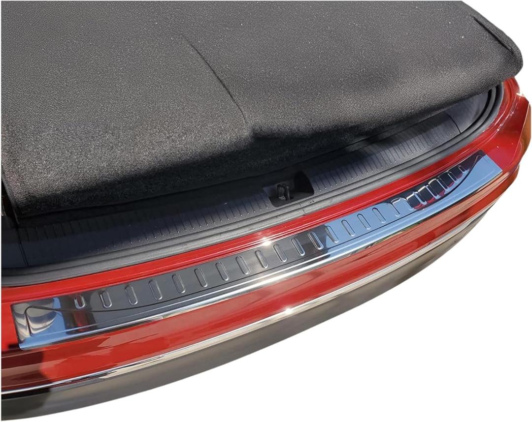 OMAC Rear Bumper Sill Cover Protector Guard for VW Tiguan 2018-2024 Stainless Steel (Edelstahl Chrom Glanz)