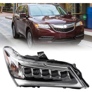 RH LED Headlight Assembly Fit for 2014 2015 2016 Acura MDX Headlamp Right Passenger Side With Bulbs 33100-TZ5-A01 AC2503125 3271107RAS