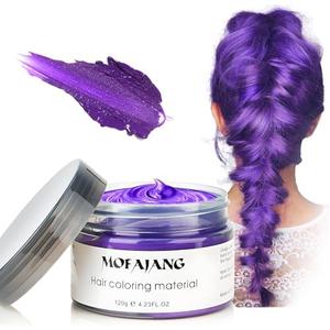 Purple Temporary Hair Dye Wax Natural Instant Hair Color Wax Pomades 4.23 oz,Hair Styling Clay for Party, Cosplay, Halloween,Christmas
