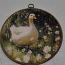 XNXLDYLH Rustic Goose Duck Nursery Round Framed Wall Art Decor, Vintage Goose Cottagecore Bathroom Hanging Wall Decor Decorations, Modern Farmhouse Canvas Prints Wall Art Pictures Paintings, 10x10Inch