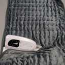 Deepsoon Heating Pad,Electric Heating Pads for Back,Neck,Abdomen,Moist Heating Pad for Shoulder,Knee,Arms,Legs,Dry/Moist Heat & Auto Shut Off,Birthday Gifts for Men and Women,Dark Gray,24x12 Inch