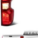 Tail Lights Assembly Halogen Type Compatible with 2019-2026 Chevy Silverado 1500 WT/Custom/Custom Trail BOSS/LT/RST 2020-2023 Silverado 2500HD/3500HD WT/LT with Bulbs Taillights, Right Passenger Side