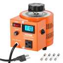 VEVOR Auto Variable Voltage Transformer 500VA, 3.84 Amp 110V Input 0-130V Output AC Voltage Regulator, with LCD Display 4 Extra Fuses Thermal Control Switch for Home Industrial Office