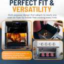 Toaster Oven Liners for Bottom of Oven (4 Pack) Reusable Non-Stick Heat Resistant Toaster Liners, Compatible with Ninja, Cuisinart, Emeril Lagasse & More, Toaster Mat, 12"x12" (Black)