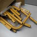 Clothes Rack - Clothing Rack with Storage Mesh Shelf & Casters, Heavy-Duty Metal Clothing Rack for Hanging Clothes, Dresses, Coats, Large Load Capacity, Easy Assembly, Gold, 44.3"x16.9"x59.0"