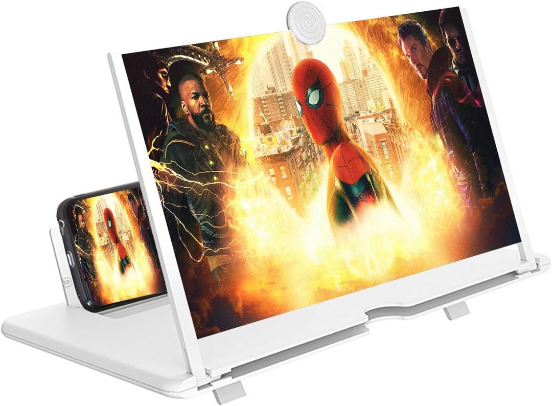 16 Inch Smartphone Screen Magnifier 3D HD Foldable Amplifier Phone Stand with Adjustable Angle Gift for Mom Dad Family Portable Universal Enlarger Movies Gaming Video