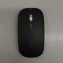 Uiosmuph LED Wireless Mouse, G12 Slim Rechargeable Silent Mouse, 2.4G Portable USB Optical Computer Mice with USB Receiver and Type C Adapter (Matte Black)