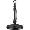 Black Paper Towel Holder Countertop, One-Handed Tear, Stainless Steel, Weighted Base, Ring Paper Towel Holder Stand with Ratchet System for Kitchen Farmhouse Essentials Decor