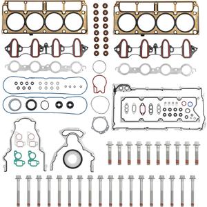 Full Cylinder 5.3 Head Gasket Set with ES72220 Bolts Intake Manifold Oil Pan Gasket Set Compatible with Chevy GMC Cadillac Buick Vehicle 2004-2014 Express Silverado Suburban Sierra Yukon 5.3L Engines