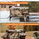 Indestructible Heated Cat House for Outside Winter, 100% Waterproof, Safe Escape Door, Insulated Outdoor Cat Shelter with Heater for Feral Barn Cat Kitty (Desert Camouflage, 26"x16"x18")