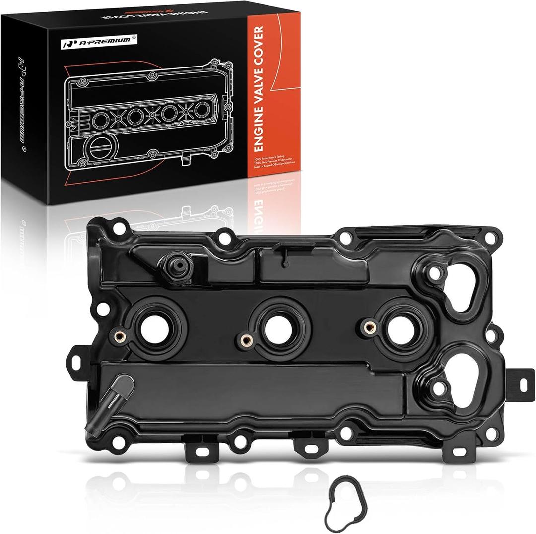 A-Premium Right Engine Valve Cover with Gasket Compatible with Nissan Altima 2015-2017, Maxima 2009-2017, Murano 2015-2017, Pathfinder 2015-2017 & Infiniti QX60 2015-2017, V6 3.5L