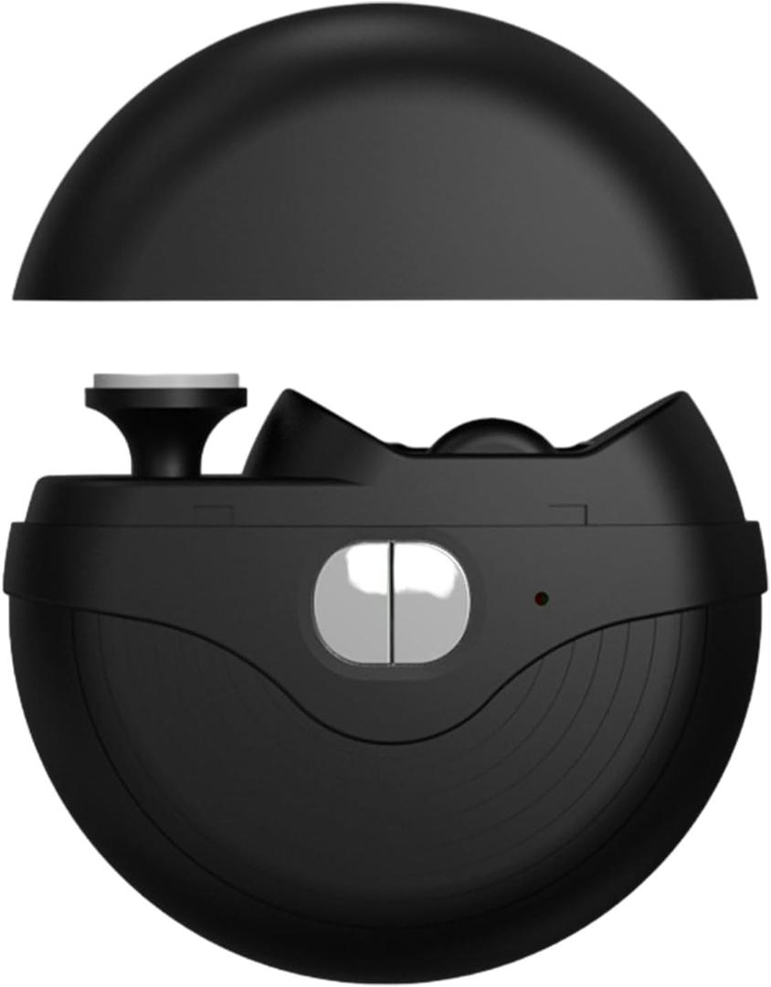 2 in 1 Electric Nails Cutter with 3 Speeds Automatic Trimmer File for Adults Nail Fingernail Rechargeable Nail Clippers (Black)