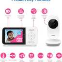 VTech VM819 Non-WiFi Video Baby Monitor with Camera - 2.8 Color Screen, 1000ft Range, 19Hr Battery, Night Vision, Temp Sensor, Lullabies - Secure Private Hack-Proof