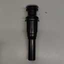 KENES Bathroom Vessel Sink Pop Up Drain Without Overflow Assembly, Lavatory Vanity Sink Drain Stopper, Anti-Clogging Drain Strainer, Matte Black, KE-P300A-2