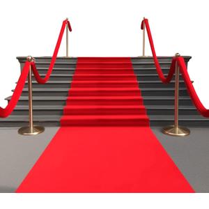 3.3 ft x 33 ft Extra Thick Red Carpet Runner for Party, Not Slip Red Runner Aisle Runway Rug for Wedding, Party, Banquet, Activity Entrance and Special Events Decoration