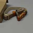 Plutus Pet Genuine Leather & Hemp Dog Collar  Adjustable Heavy Duty Pet Collar with Quick Release Metal Buckle, Soft & Stylish for Puppy and Small, Medium, Large Dogs (Ash Brown, S)