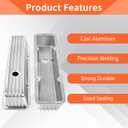 Aluminum Valve Covers Finned Compatible with Small Block Chevy 58-86 Tall 327 350 400 - Polished Silver