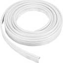 BENECREAT 5.5 Yards White Awning Rail Piping, 8mm Double Flap Awning Tent Piping Insert with Solid PVC Core for Rv, Tarps, Camping Tent Accessories