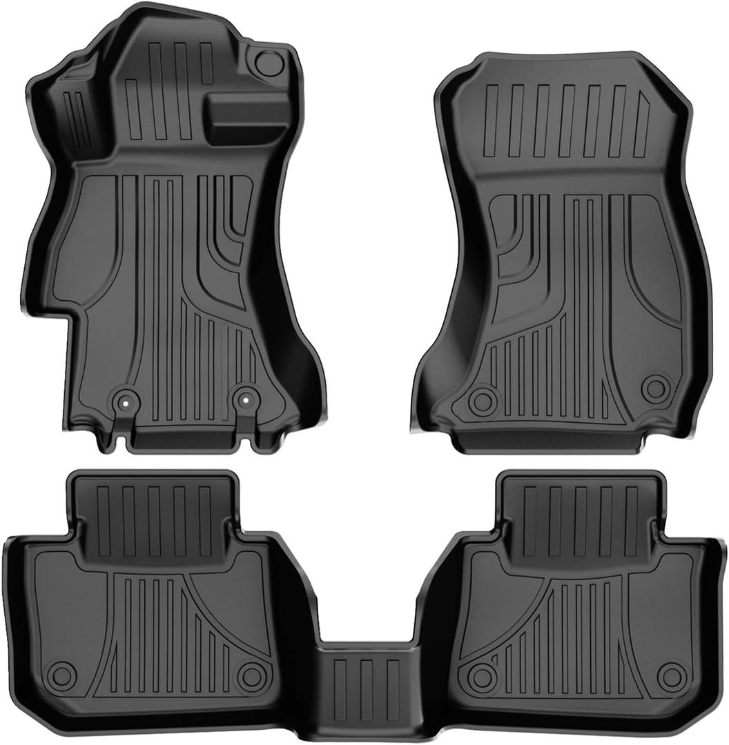 AOMSAZTO Floor Mats for 2012-2016 Subaru Impreza / 2016-2017 Subaru Crosstrek / 2013-2015 XV Crosstrek / 2015-2021 WRX/WRX STi - 1st and 2nd Row All Weather Protection Car Liner