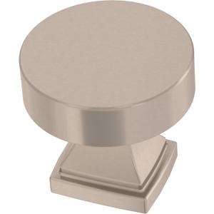 Franklin Brass Tiered Foot (10-Pack) Cabinet Knobs | Satin Nickel Handles for Dresser Furniture Drawers/Kitchen/Door/Bathroom | 1-1/16" P49571C-SN-B